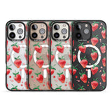 iPhone 16 Pro Max Strawberry Watercolour Black Impact Phone Case