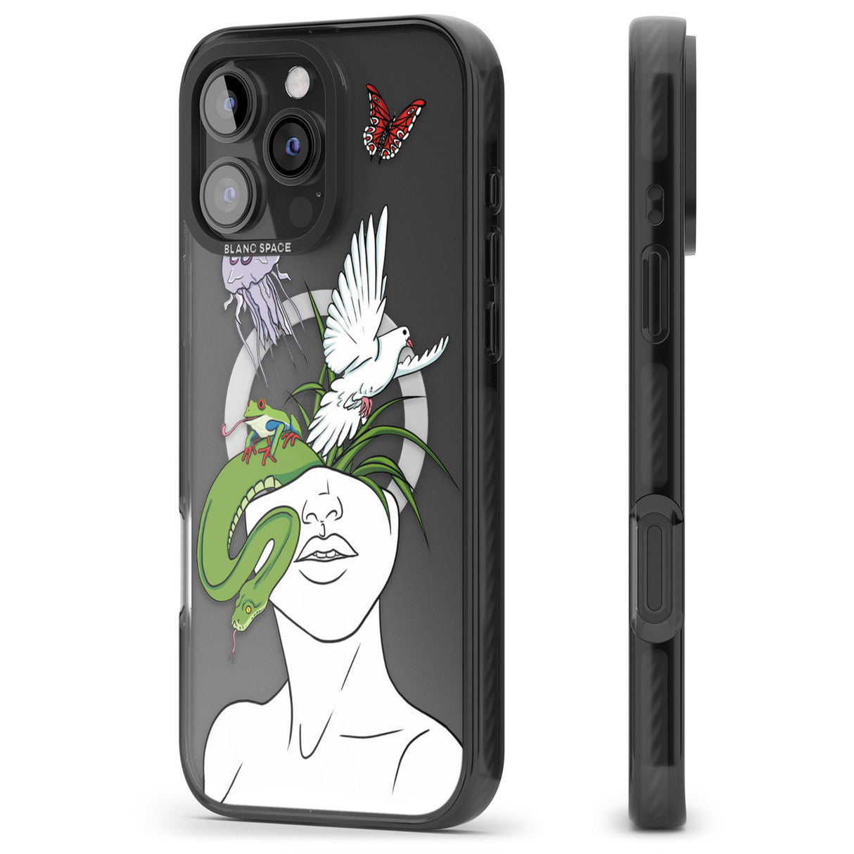 iPhone 16 Pro Max Wild Thoughts Black Impact Phone Case