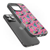 iPhone 16 Pro Max Pink Day of The Dead Pattern Black Impact Phone Case