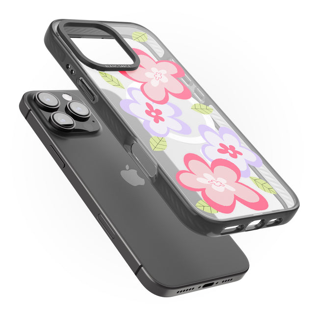 iPhone 16 Pro Max Funky Flowers Black Impact Phone Case