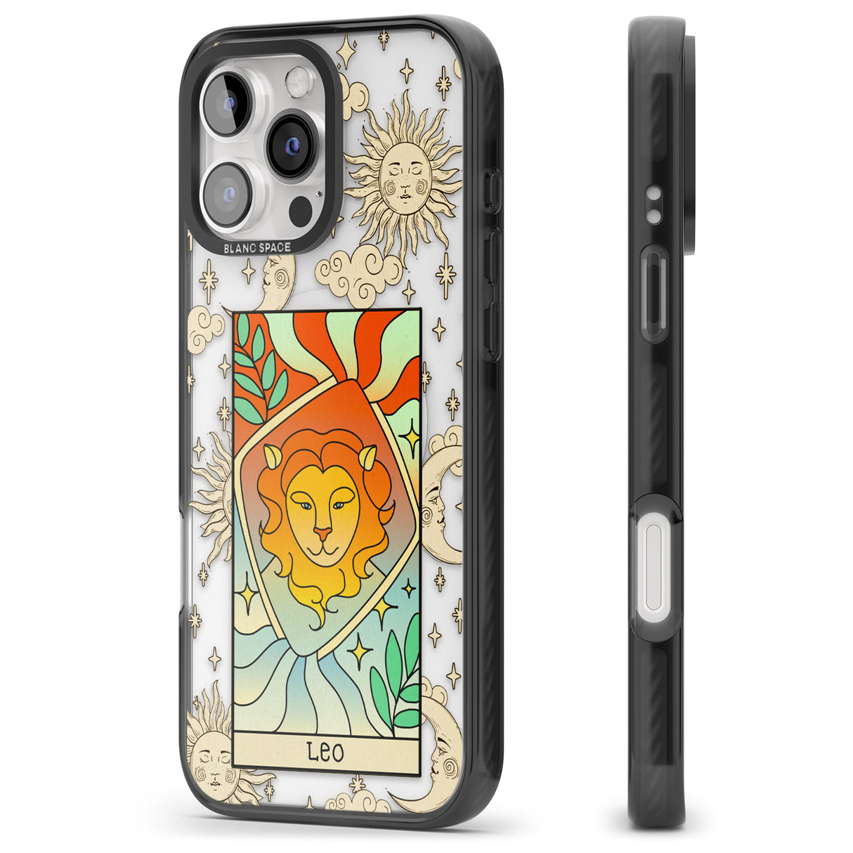 iPhone 16 Pro Max Celestial Zodiac - Leo Clear Impact Phone Case + Magsafe