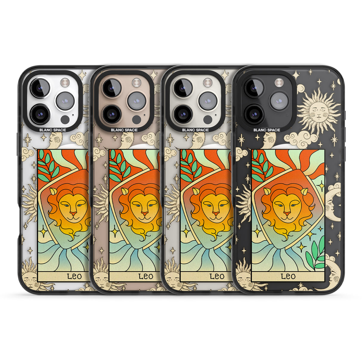 iPhone 16 Pro Max Celestial Zodiac - Leo Clear Impact Phone Case + Magsafe