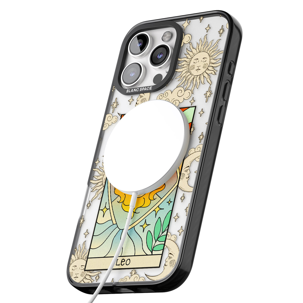 iPhone 16 Pro Max Celestial Zodiac - Leo Clear Impact Phone Case + Magsafe