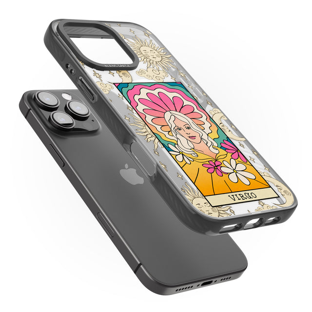 iPhone 16 Pro Max Celestial Zodiac - Virgo Black Impact Phone Case + Magsafe