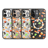 iPhone 16 Pro Max Sushi & Chopsticks Watercolour Pattern Black Impact Phone Case