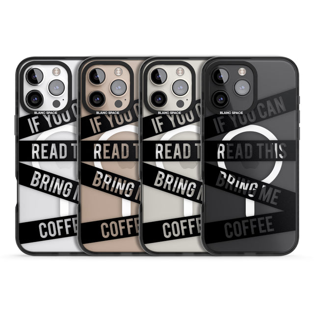 iPhone 16 Pro Max Black Stripes Bring Me Coffee Black Impact Phone Case