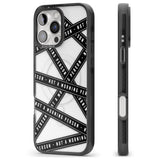 iPhone 16 Pro Max Caution Tape (Clear) Not a Morning Person Black Impact Phone Case