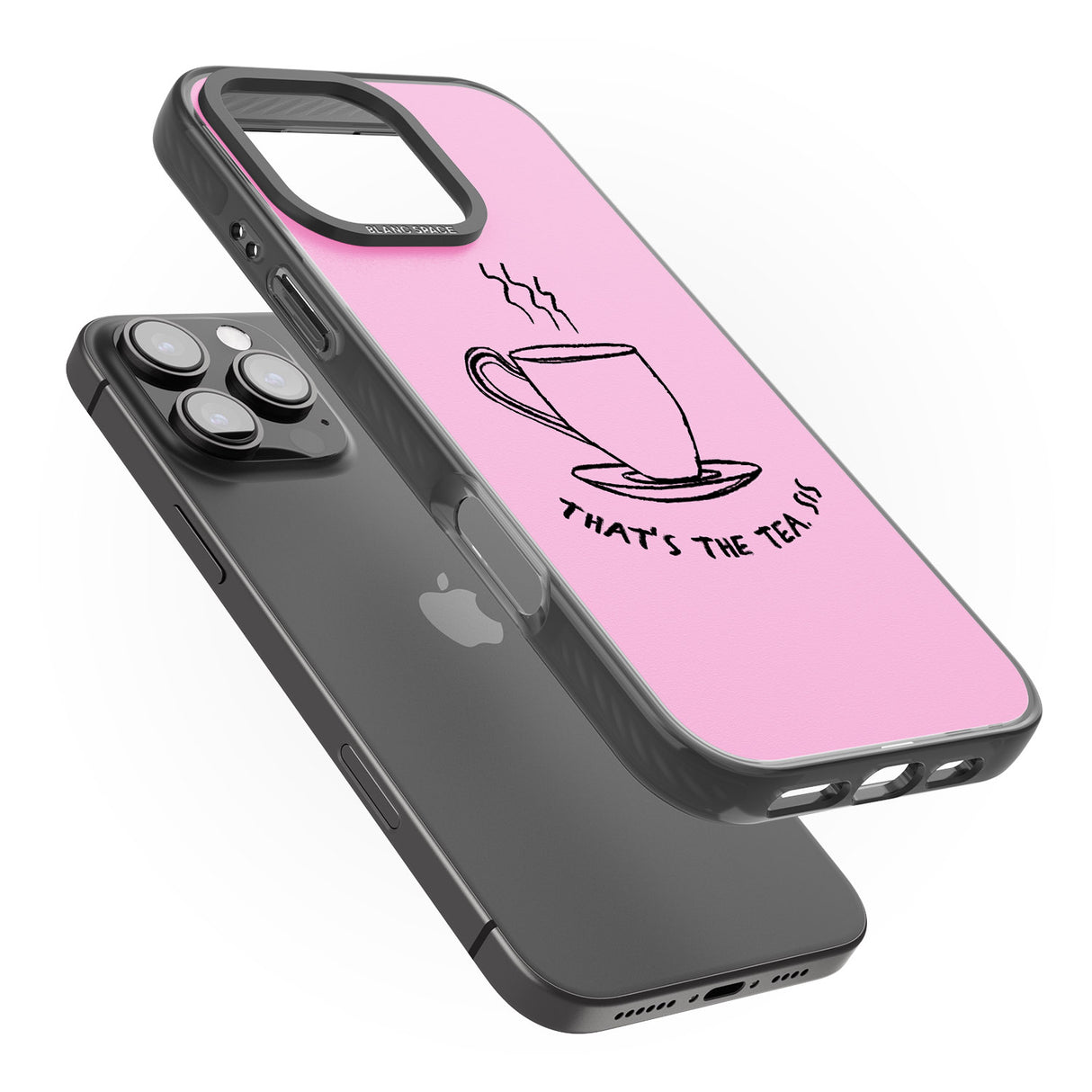 iPhone 16 Pro Max That's the Tea, Sis Pink Black Impact Phone Case