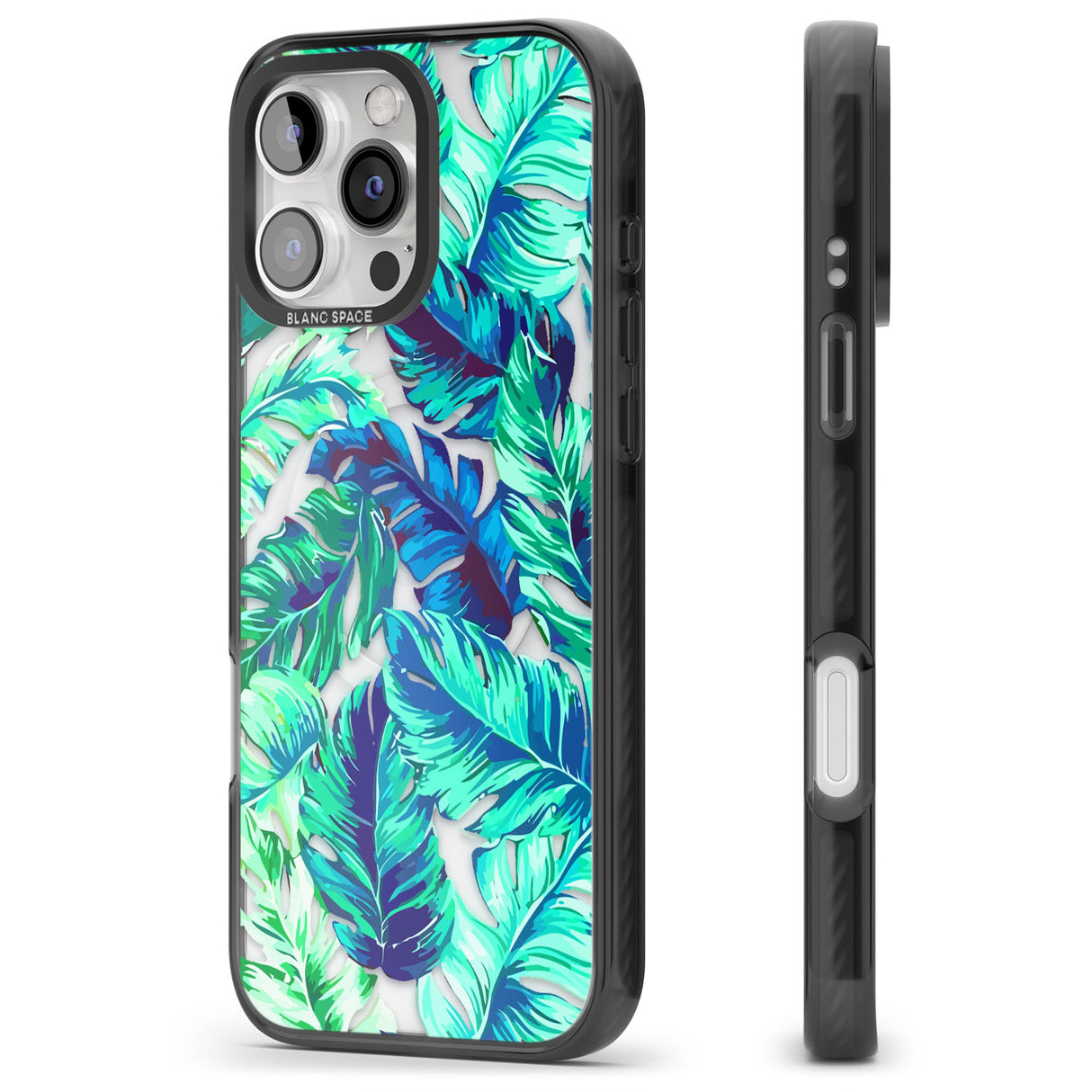 iPhone 16 Pro Max Tropical Palms Black Impact Phone Case