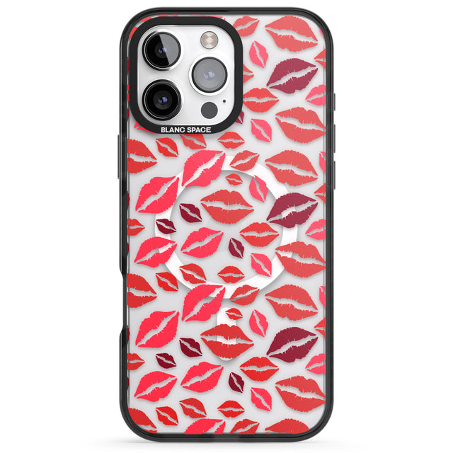 iPhone 16 Pro Max Lips Pattern Black Impact Phone Case