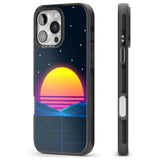 iPhone 16 Pro Max Retro Sunset Vaporwave Black Impact Phone Case