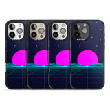 iPhone 16 Pro Max Miami Sunset Vaporwave Black Impact Phone Case