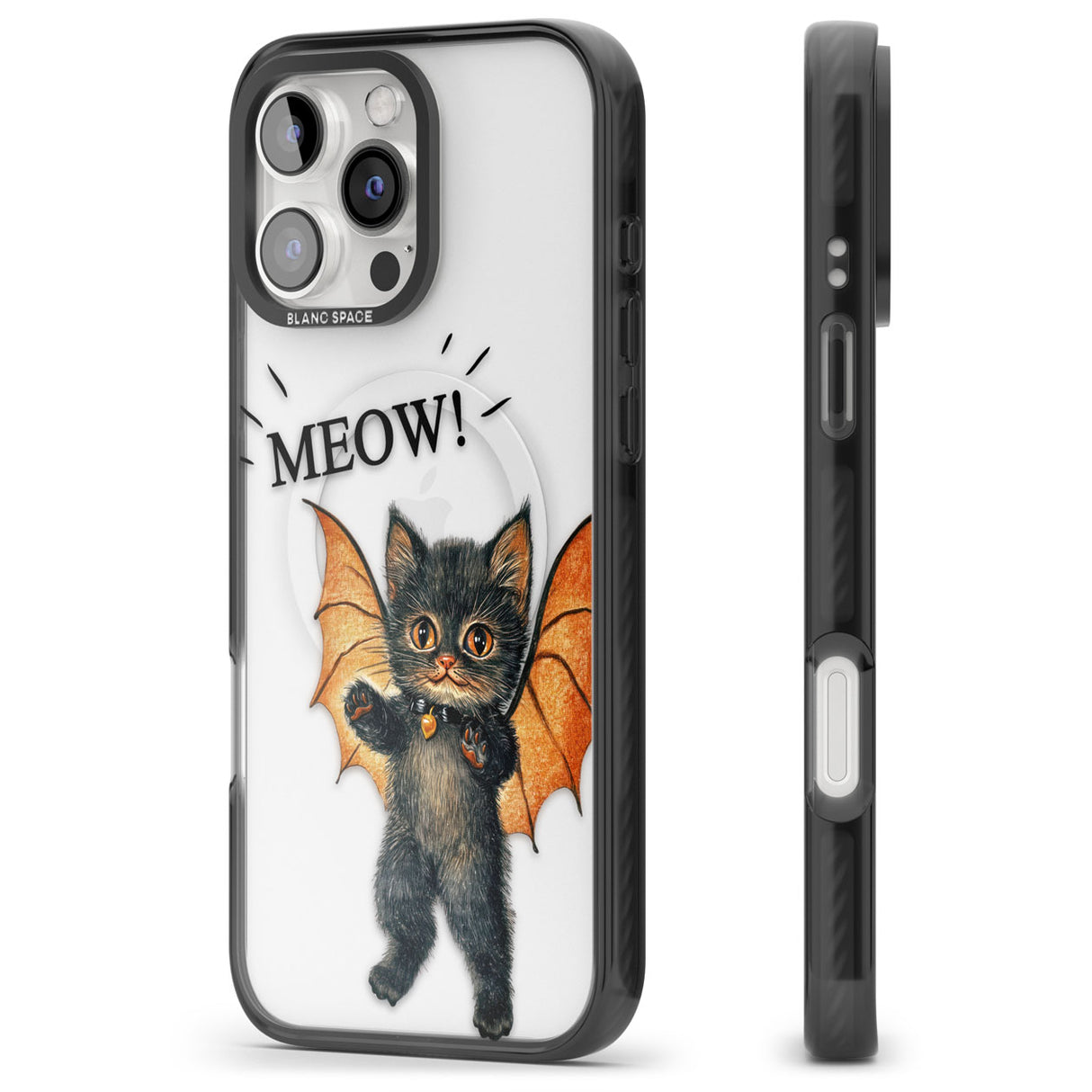 MEOW! Black Impact Magsafe Phone Case for iPhone 16 Pro, iPhone 16 Pro Max