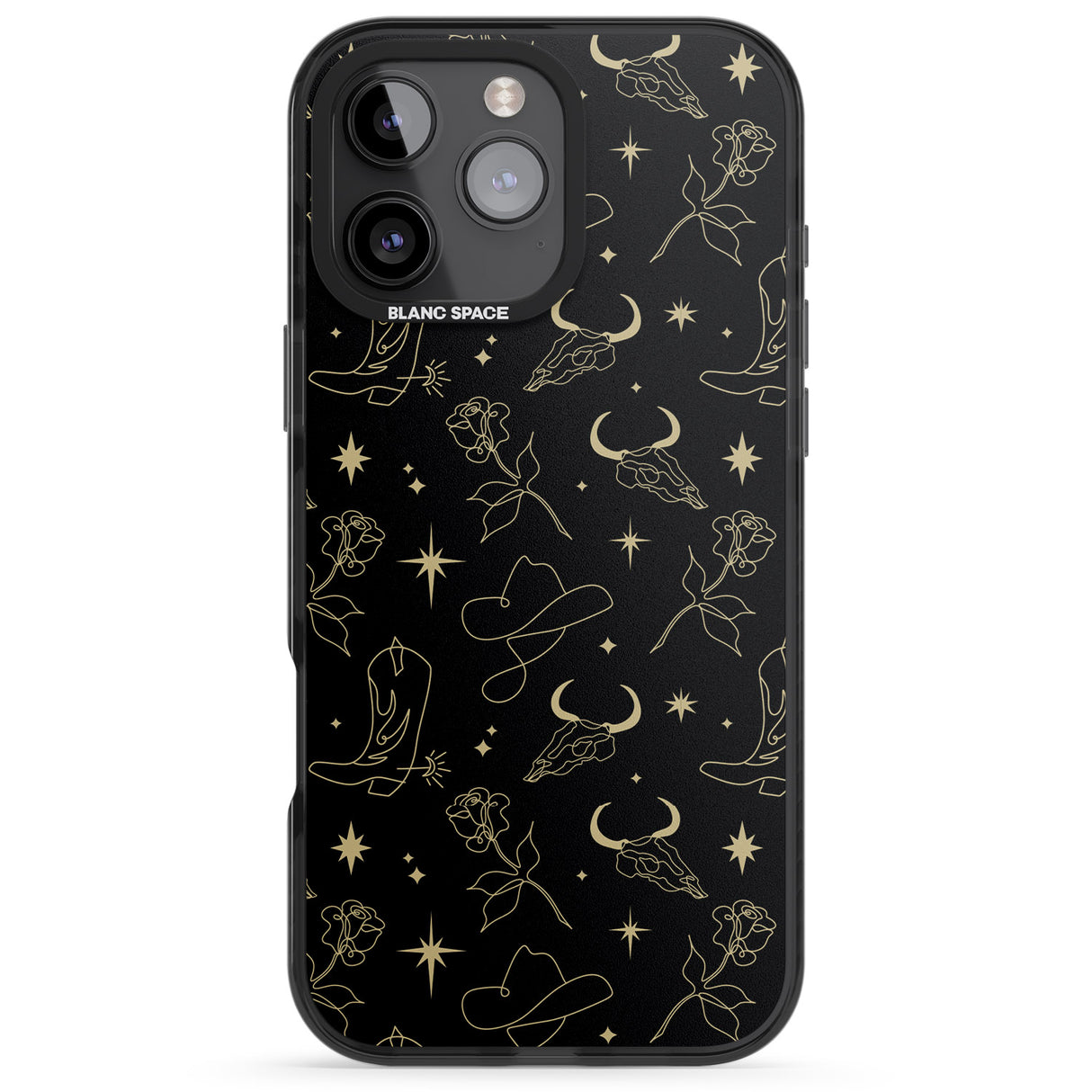 iPhone 16 Pro Max Celestial West Pattern Black Impact Phone Case