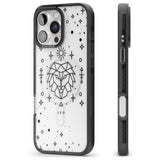 iPhone 16 Pro Max Leo Emblem - Transparent Design Black Impact Phone Case