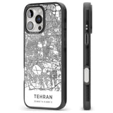 iPhone 16 Pro Max Map of Tehran, Iran Black Impact Phone Case