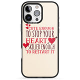 iPhone 16 Pro Max Medical Design Cute Enough to Stop Your Heart Black Impact Phone Case