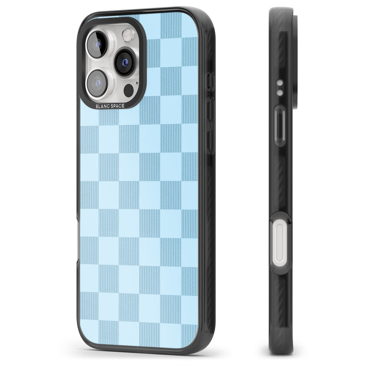 iPhone 16 Pro Max SKYBLUE CHECKERED Clear Impact Phone Case + Magsafe