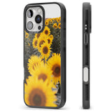 iPhone 16 Pro Max Sunflower Field Photograph Black Impact Phone Case