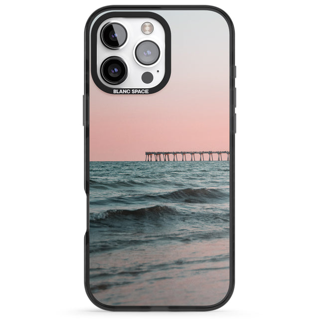 iPhone 16 Pro Max Beach Pier Photograph Black Impact Phone Case