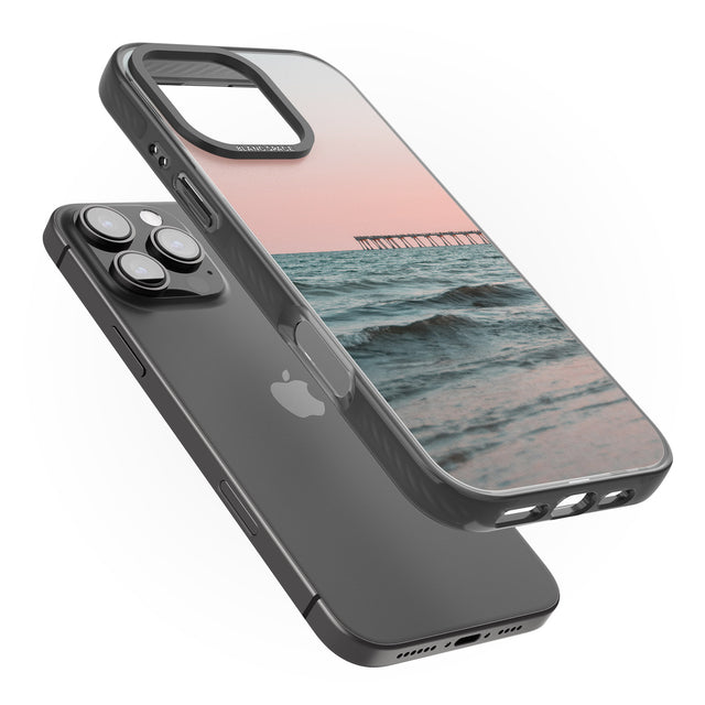 iPhone 16 Pro Max Beach Pier Photograph Black Impact Phone Case