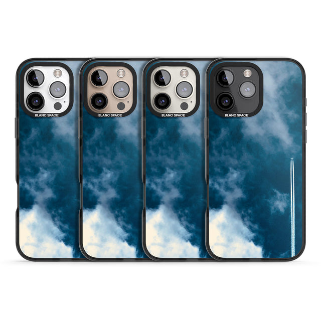 iPhone 16 Pro Max Plane in Cloudy Sky Photograph Black Impact Phone Case