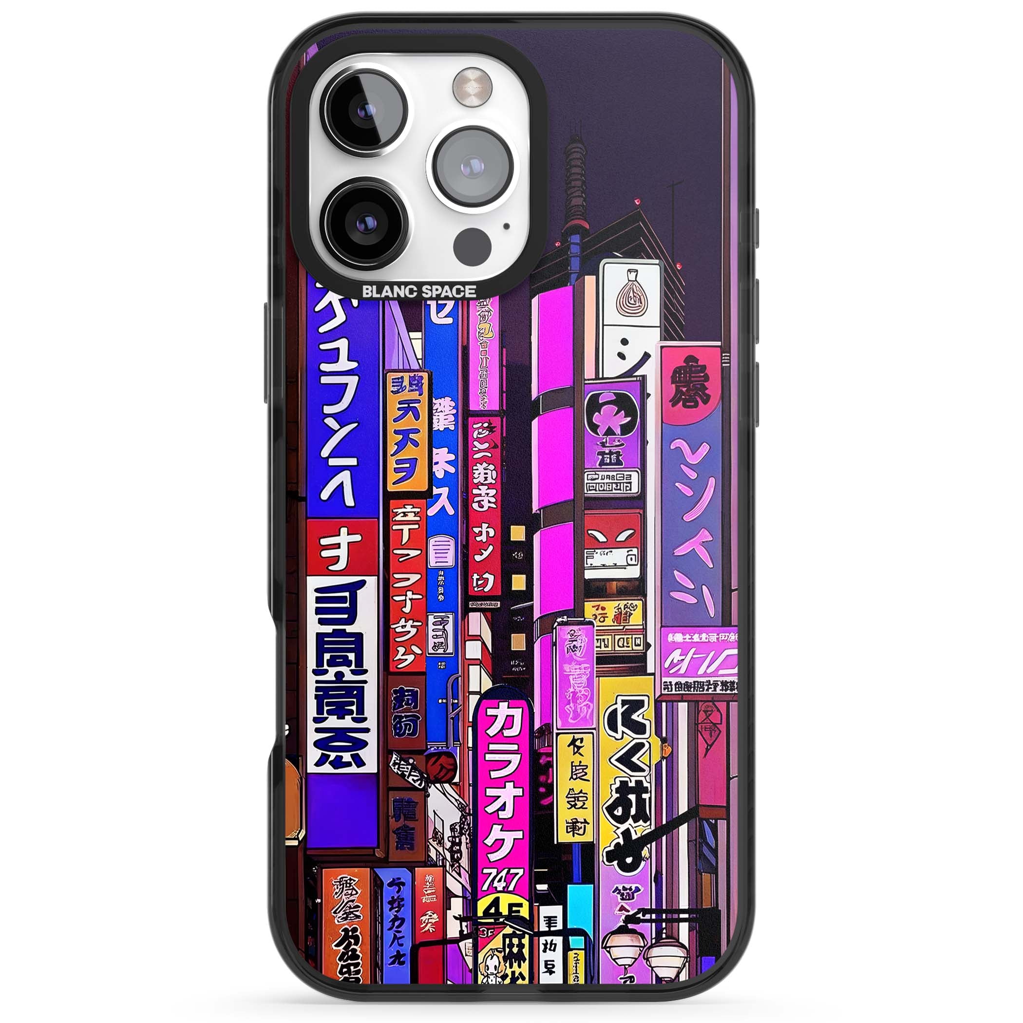 NEON NIGHT anime iPhone case | Black Impact case for iPhone 16 Pro, iPhone 16 Pro Max