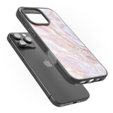 iPhone 16 Pro Max Soft Pink & Yellow Onyx Marble Black Impact Phone Case