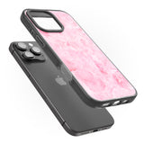 iPhone 16 Pro Max Bright Pink Onyx Marble Texture Black Impact Phone Case