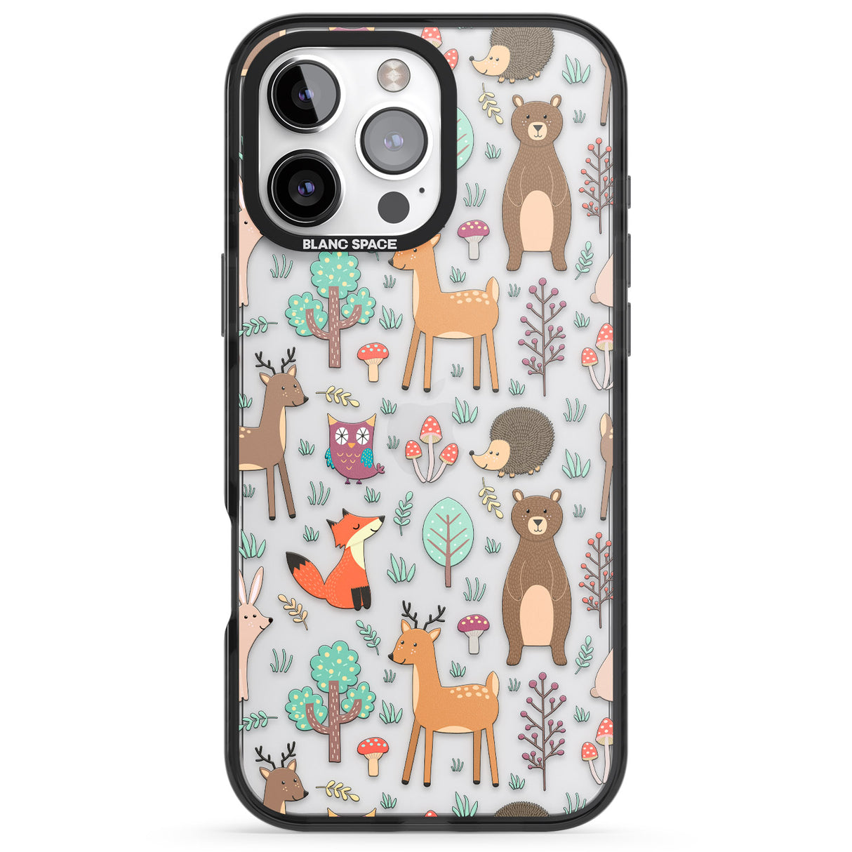 iPhone 16 Pro Max Wildlife Pattern Black Impact Phone Case