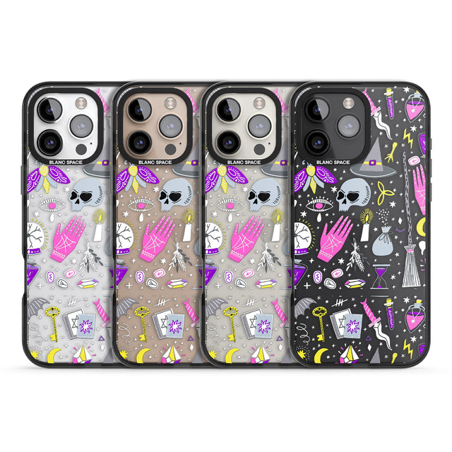 iPhone 16 Pro Max Black Magic Pattern Black Impact Phone Case