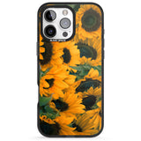 iPhone 16 Pro Max Sunflowers Black Impact Phone Case