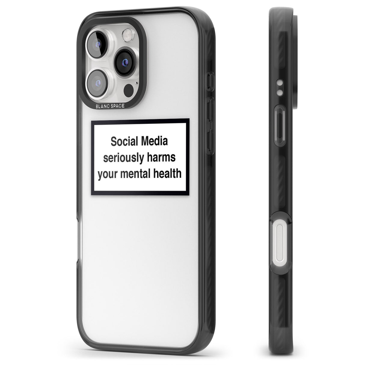 iPhone 16 Pro Max Social Media Quote Black Impact Phone Case