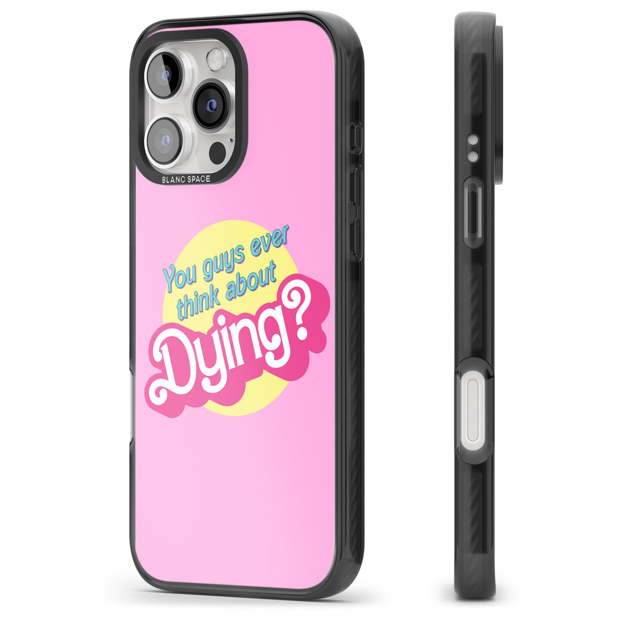 iPhone 16 Pro Max Ever Think About Dying? Black Impact Phone Case