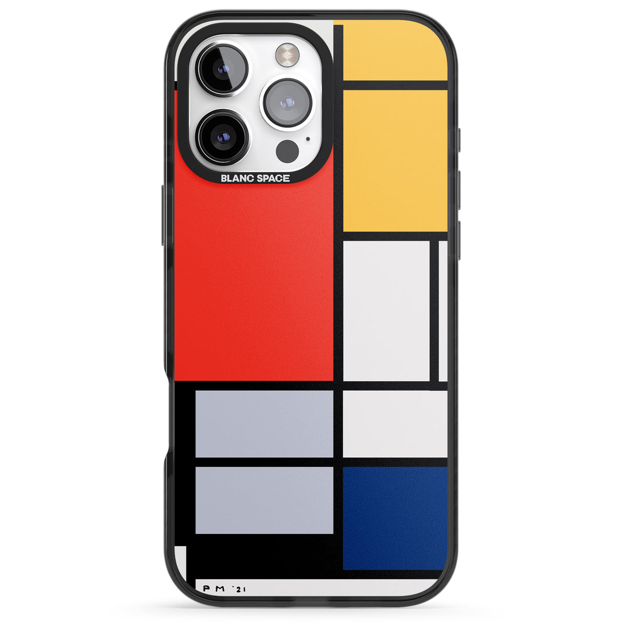 iPhone 16 Pro Max Piet Mondrian's Composition Black Impact Phone Case