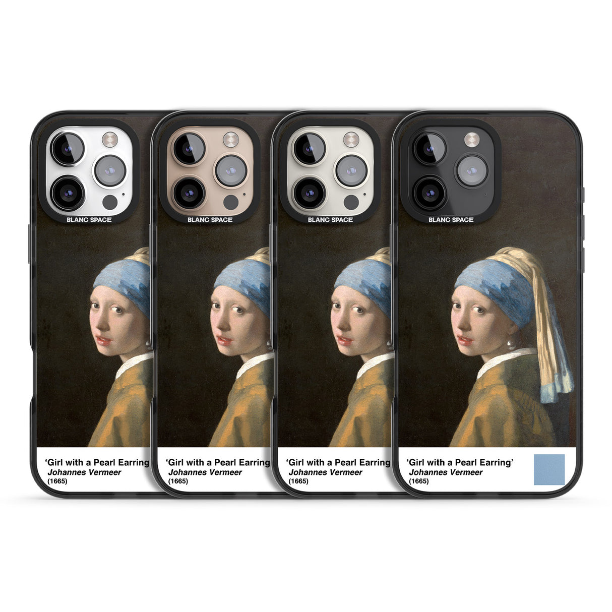 iPhone 16 Pro Max Girl with a Pearl Earring Black Impact Phone Case