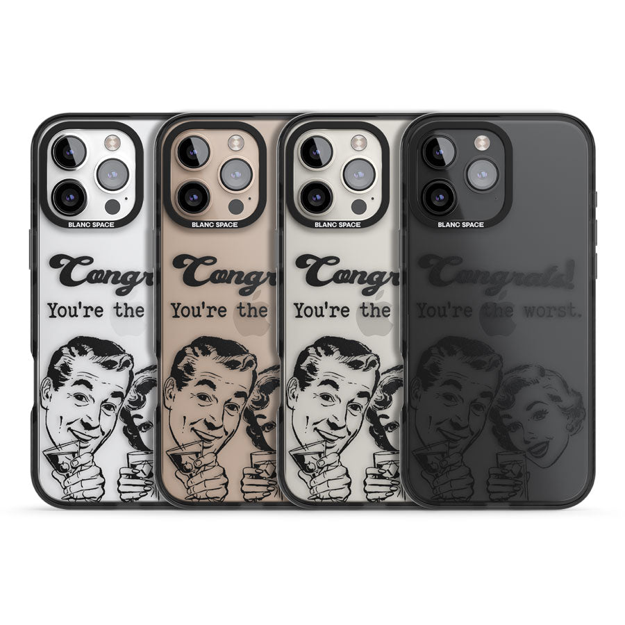 Congrats! You're the worst Black Impact Phone Case for iPhone 16 Pro, iPhone 16 Pro Max