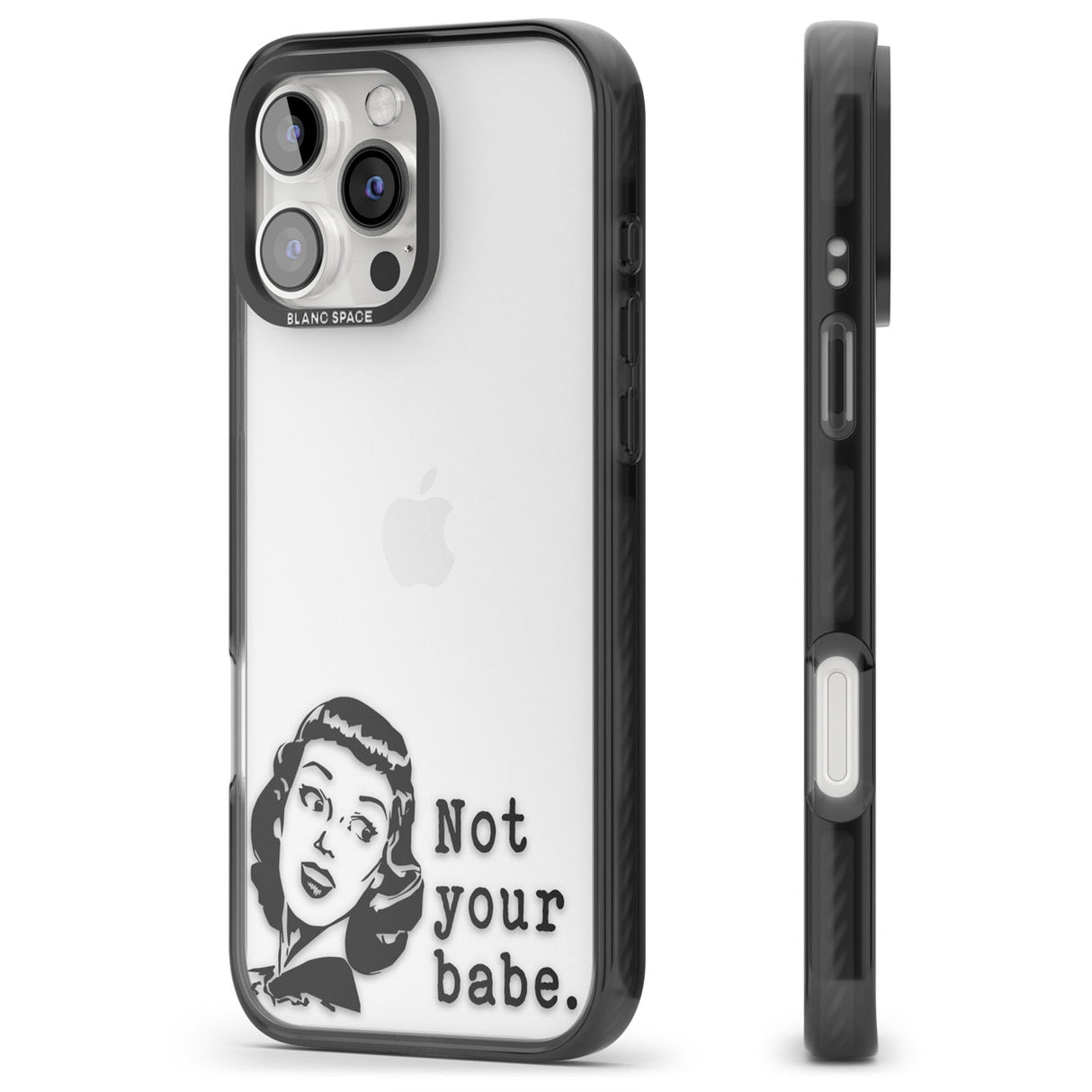 Not Your Babe Black Impact Phone Case for iPhone 16 Pro, iPhone 16 Pro Max