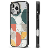 iPhone 16 Pro Max Abstract Half Circles Black Impact Phone Case