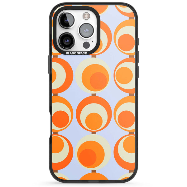 Mid Century Blue Orange Pattern