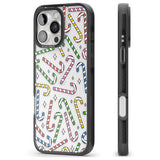 iPhone 16 Pro Max Colourful Stars & Candy Canes Black Impact Phone Case