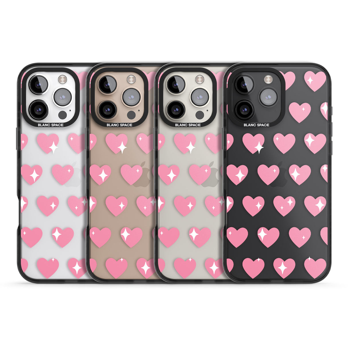 iPhone 16 Pro Max Sweet Hearts Black Impact Phone Case