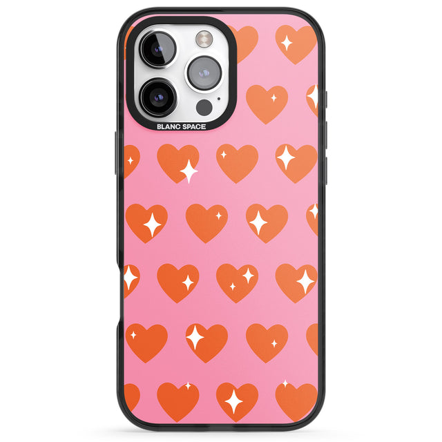 iPhone 16 Pro Max Sweet Hearts (Sunset) Black Impact Phone Case