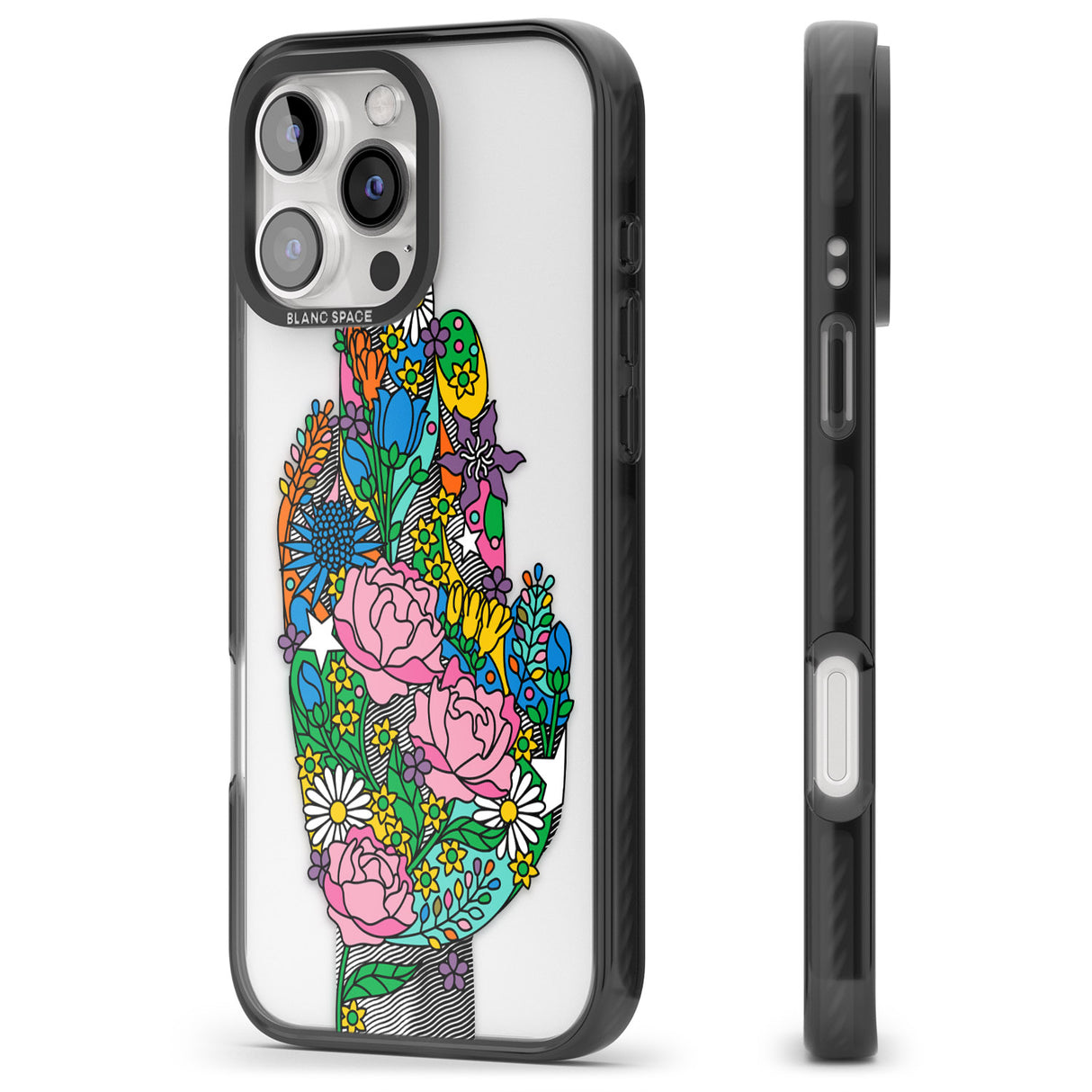 iPhone 16 Pro Max Garden Touch Black Impact Phone Case