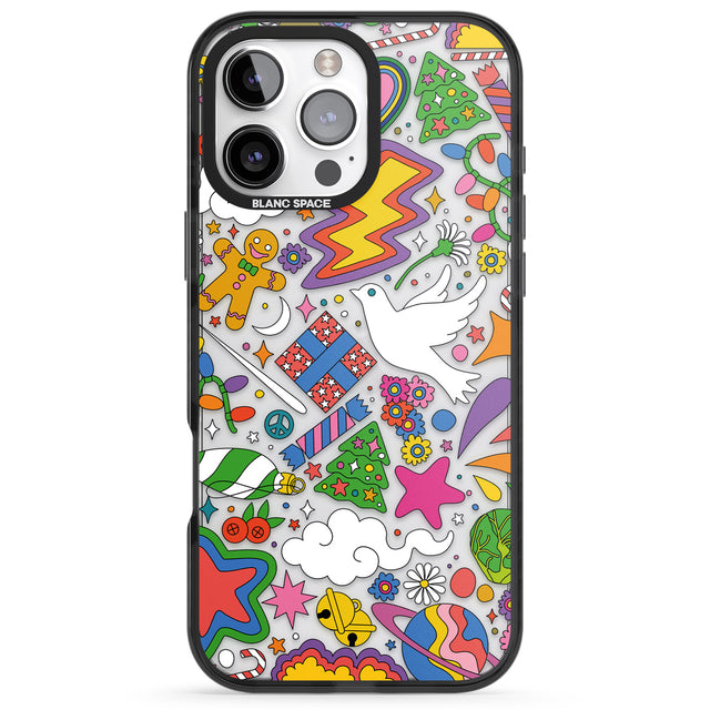 iPhone 16 Pro Max Whimsical Wonderland Black Impact Phone Case