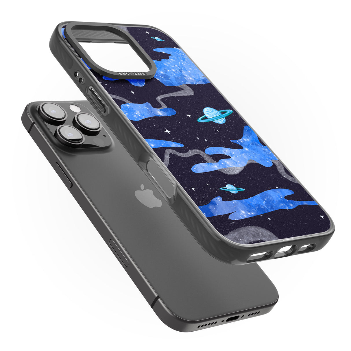 iPhone 16 Pro Max Blue Galaxy Black Impact Phone Case