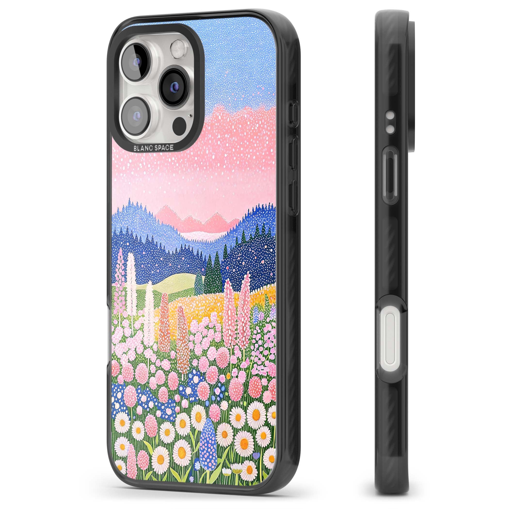 Valley Horizon cottagecore iPhone case | Black Impact case for iPhone 16 Pro, iPhone 16 Pro Max