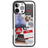 iPhone 16 Pro Max Red & Black Sticker Mix Black Impact Phone Case