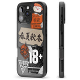 iPhone 16 Pro Max Asian Sticker Mix Black Impact Phone Case