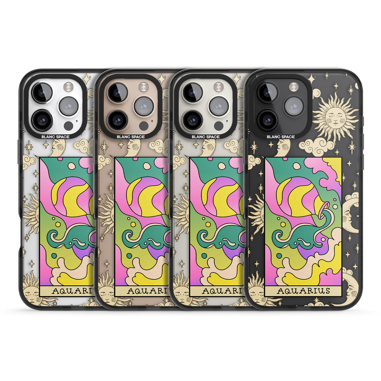 iPhone 16 Pro Max Celestial Zodiac - Aquarius Clear Impact Phone Case + Magsafe